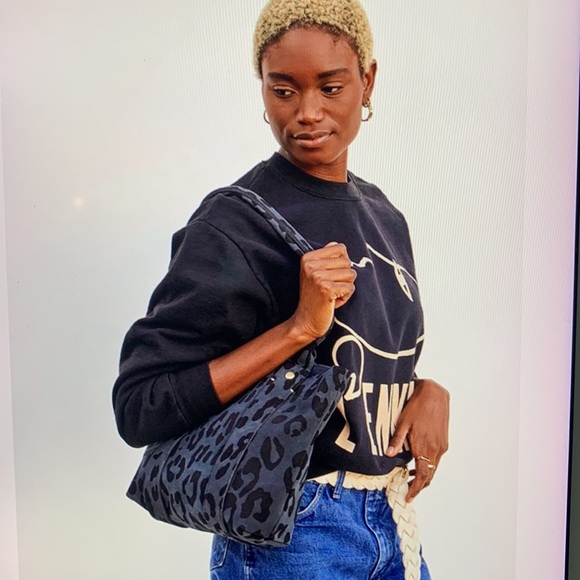 CLARE V. PETIT COUSIN IN MARINE PABLO CAT TOTE BAG - Picture 3 of 11